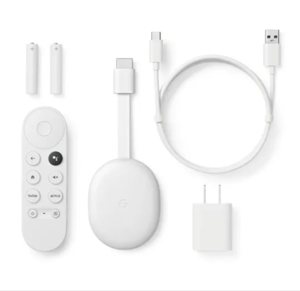 Google Chromecast 4 TV avec Google TV, Stock pr&ecirc;t, Android Photos/Video/TV