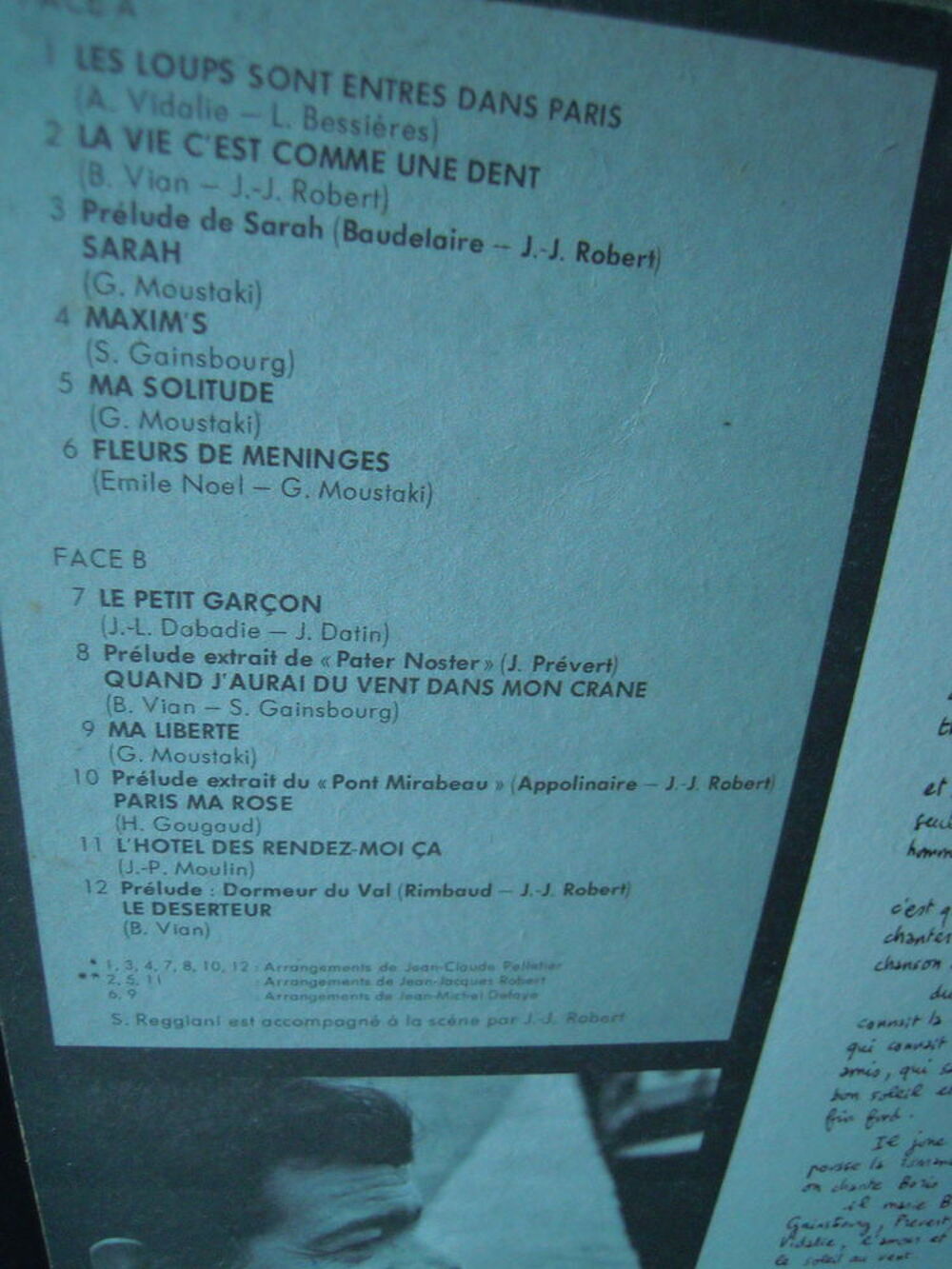 33 tours original Serge Reggiani CD et vinyles