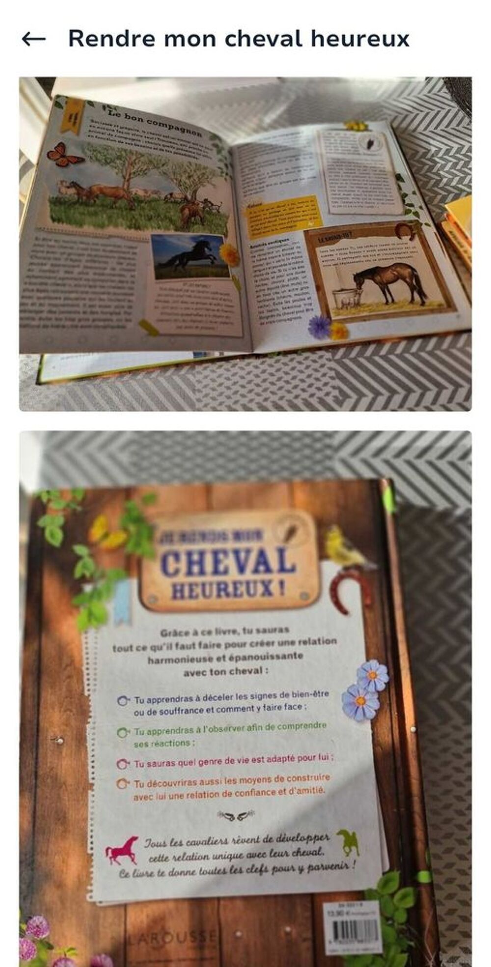 livre "rendre son cheval heureux " Livres et BD