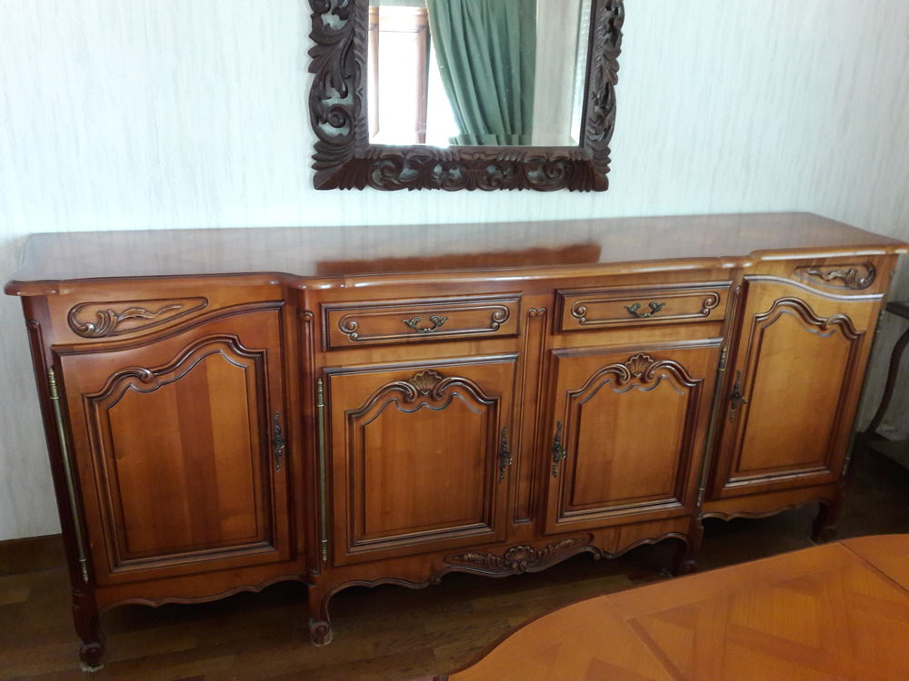 Buffet bas et vitrine merisier Louis XV Meubles