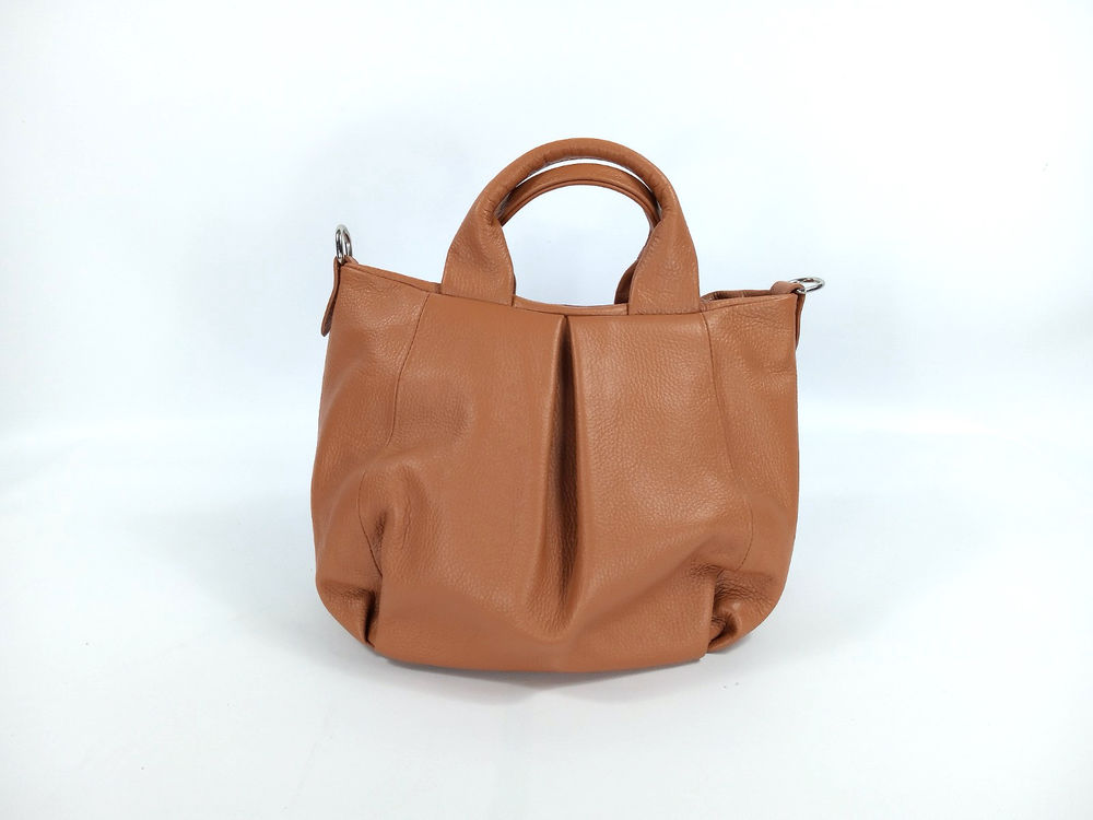 Sac &agrave; main sac bandouli&egrave;re marron en v&eacute;ritable cuir Neuf Maroquinerie