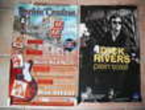 lot de 45t+ affiches de concert + bouteille de DICK RIVERS. CD et vinyles