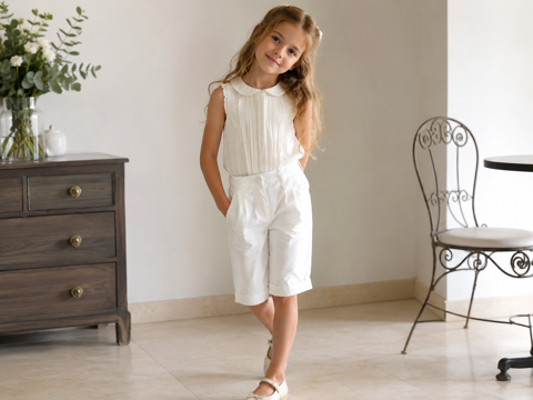 Pantacourt Fille blanc Clayeux ceremonie 6 ans occasions spe Brienne-le-Château (10)
