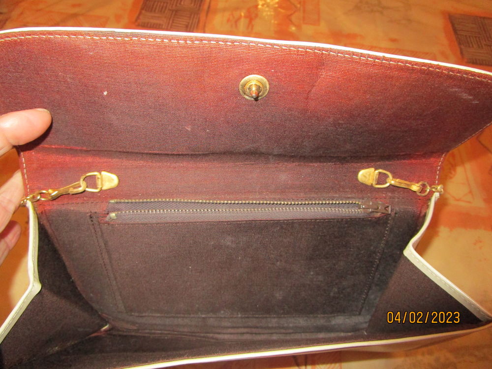pochette de soir&eacute;e couleur &eacute;crue vintage 60 Maroquinerie