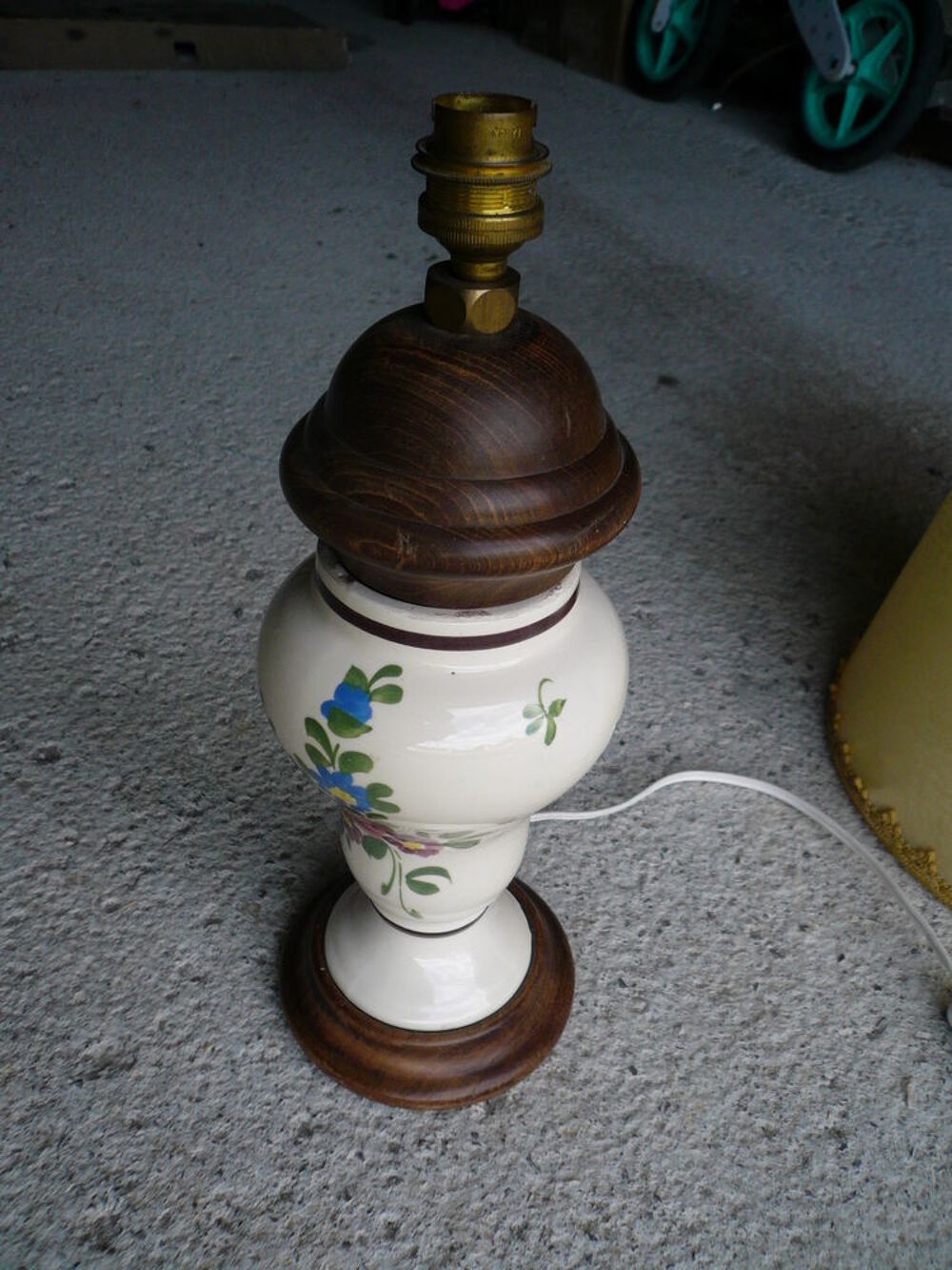 Lampe bois et c&eacute;ramique Décoration