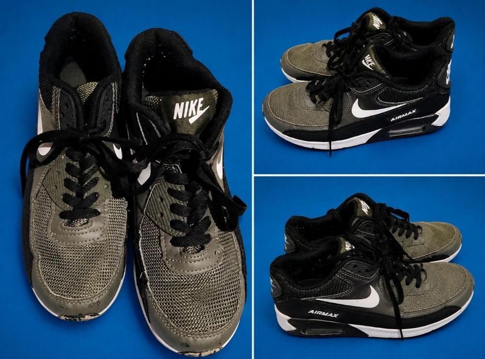 Baskets Nike Air Max kaki et noires taille 38 Chaussures