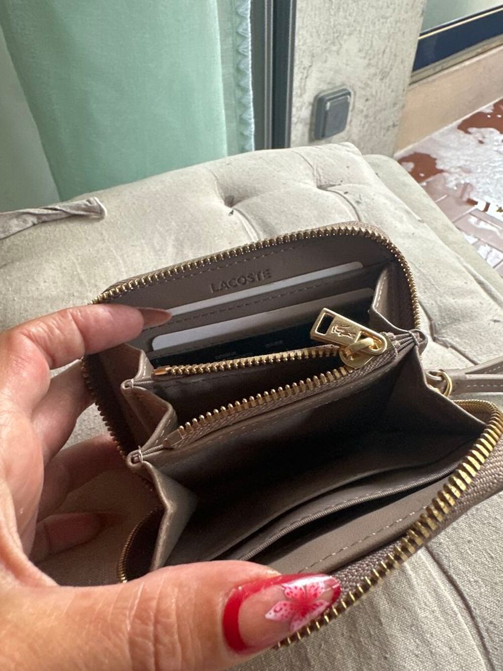 Porte monnaie Lacoste femme Maroquinerie