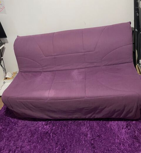 Canap lit banquette BZ/ clic-clac violet 190x160cm 130 Villebon-sur-Yvette (91)