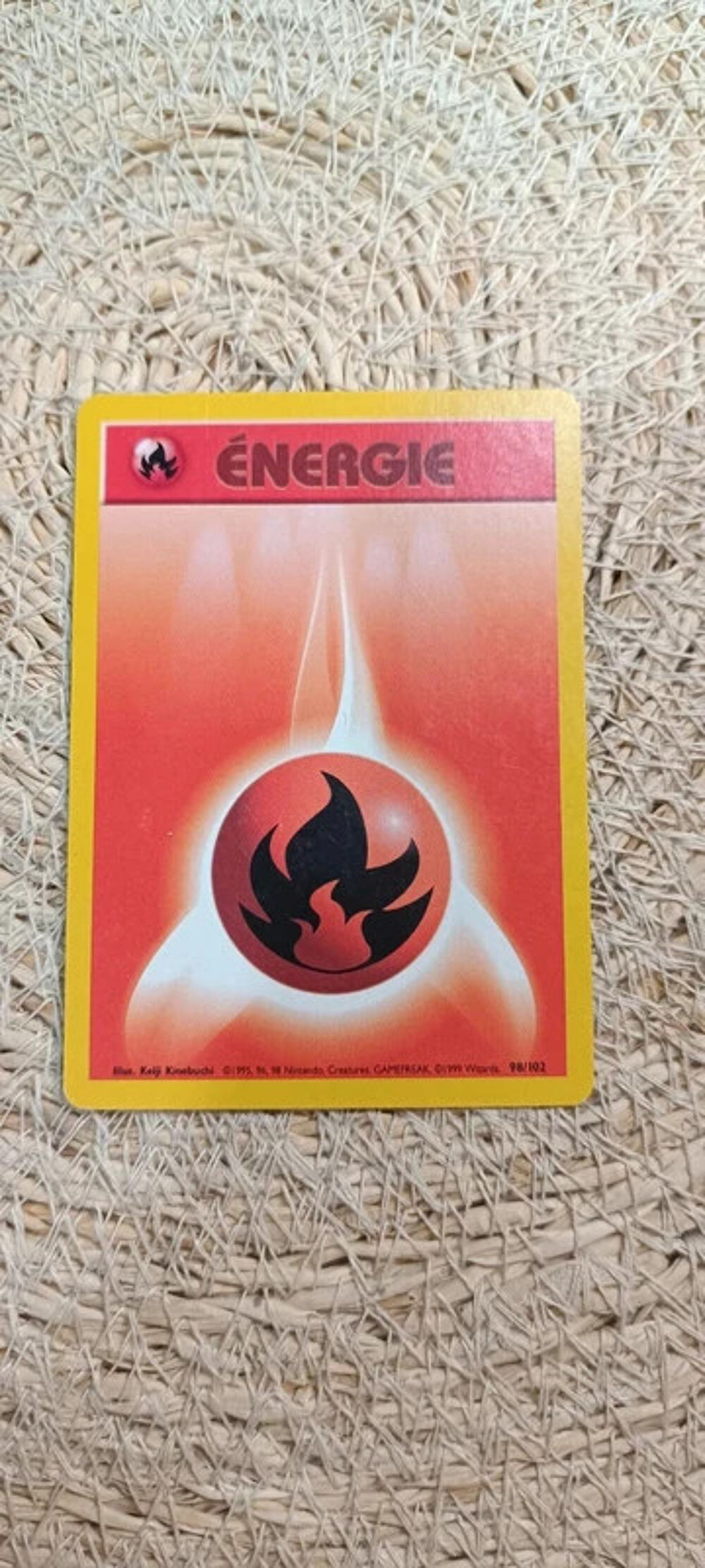 Carte Pok&eacute;mon - Energie Feu - 98/102 Jeux / jouets