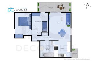  Appartement � vendre 3 pi�ces 63 m�