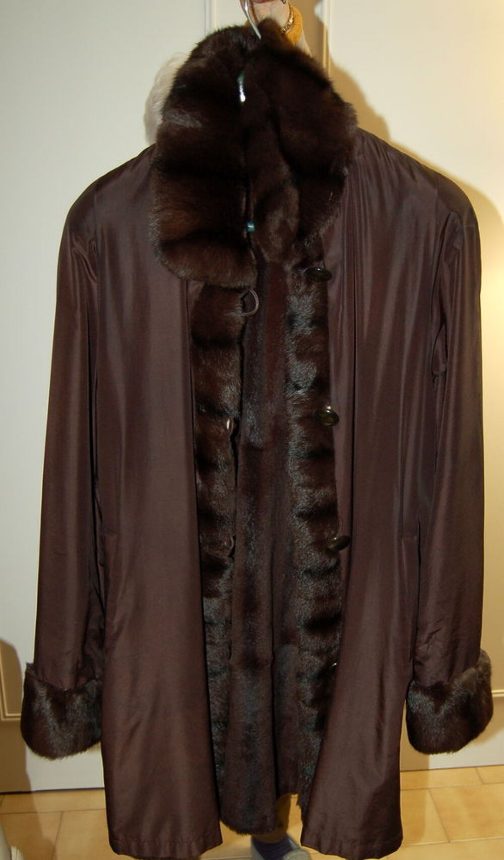 Manteau ragondin-lapin r&eacute;versible Vêtements