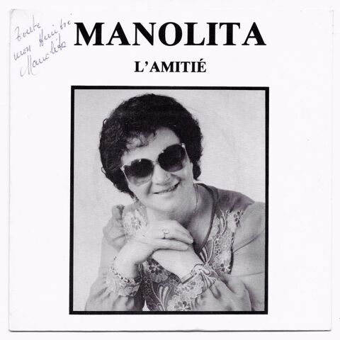 MANOLITA -45t- L'AMITI / SES YEUX PERDUS -Marcel DEFIVES-85 2 Tourcoing (59)