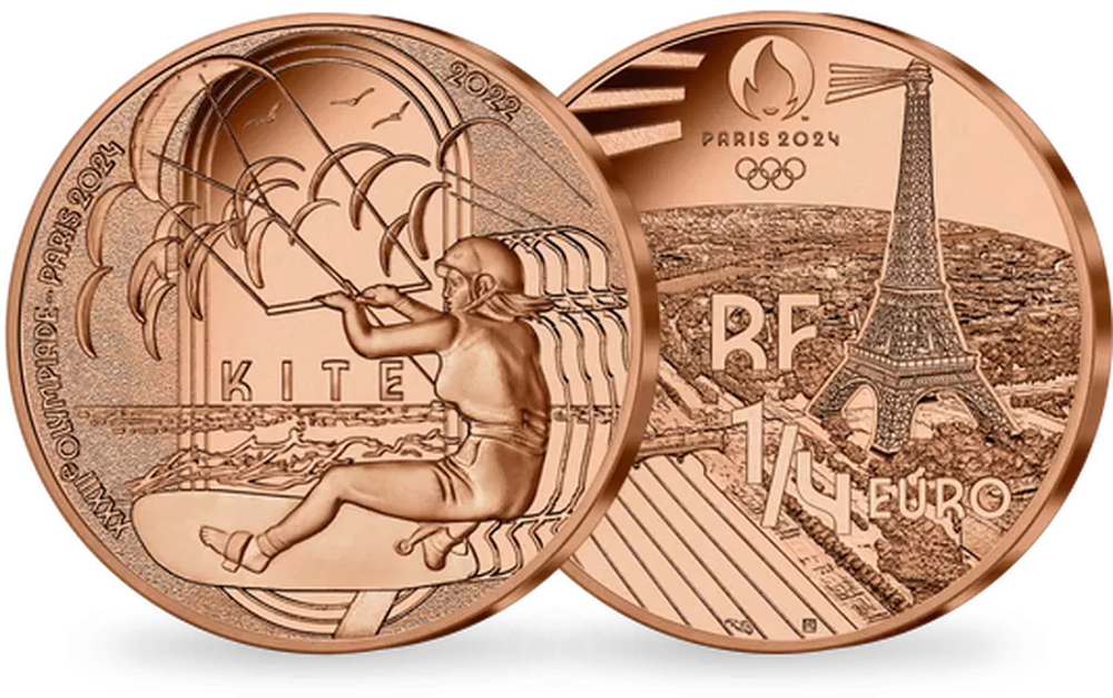 Monnaie de 1/4€ - Sports Kite - JO Paris 2024 
