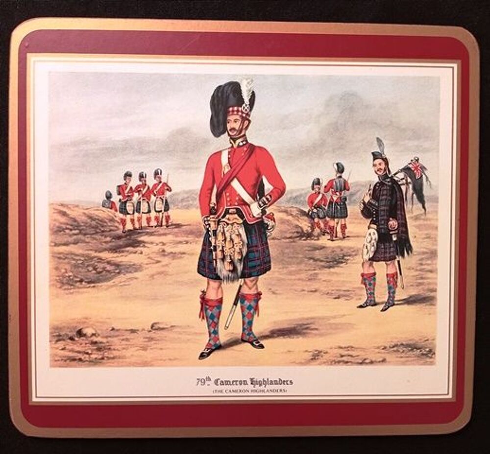 Sets de table Pimpernel " Scottish uniforms " vintage Décoration