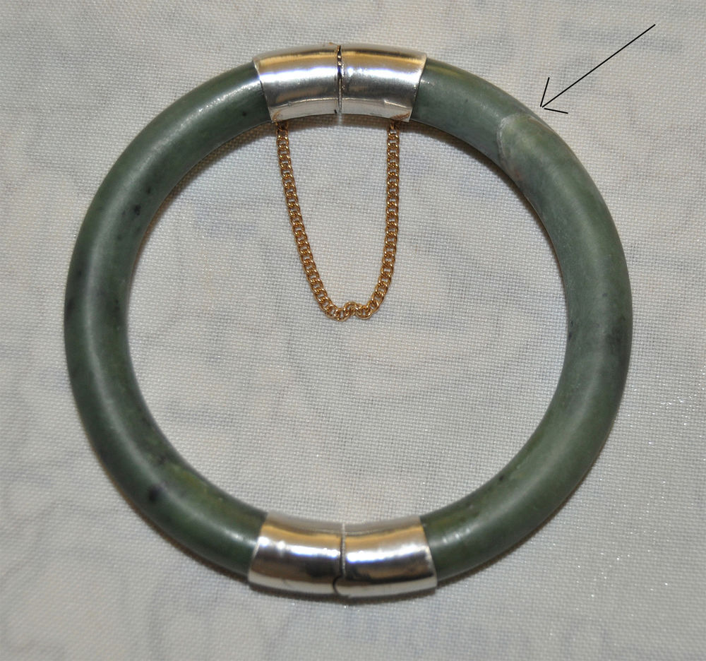 Bracelet jonc en jade vert Bijoux et montres