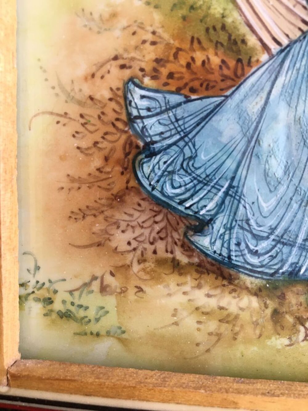  Peinture Indo Persane sur plaque Décoration
