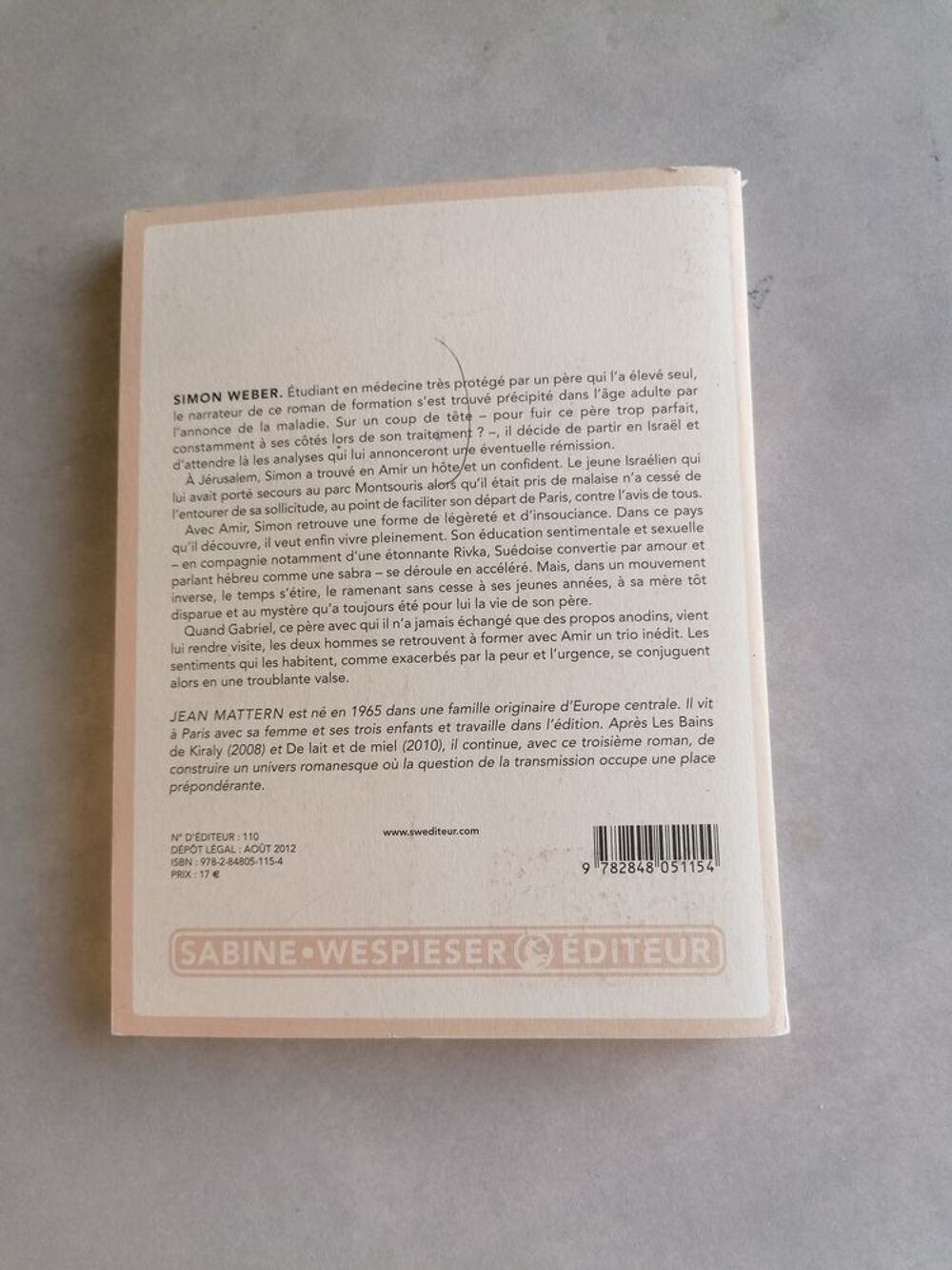 Roman de J. Mattern S. Weber Livres et BD