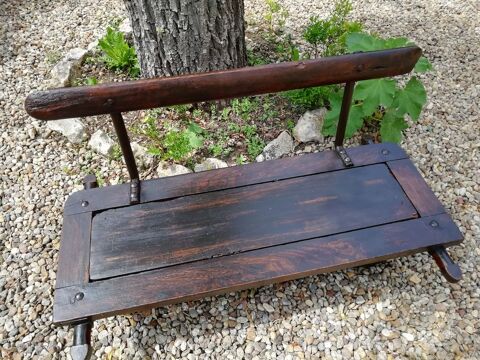 Banquette coffre en bois origine d'une calèche ancienne 50 Poitiers (86)
