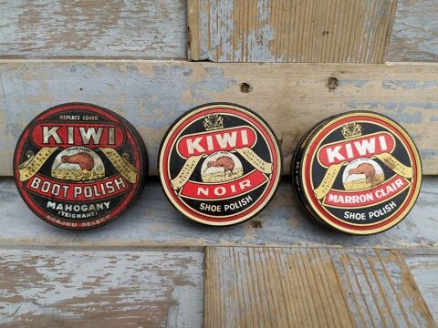 Trois Anciennes Boites Cirage Kiwi 20 Loches (37)