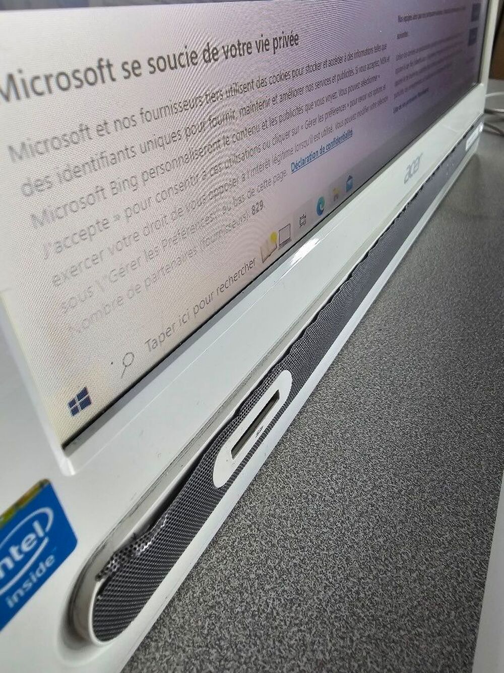 Ordinateur ACER AIO 4 GO Intel CELERON 1.60 Ghz Win 10 Pro Matériel informatique