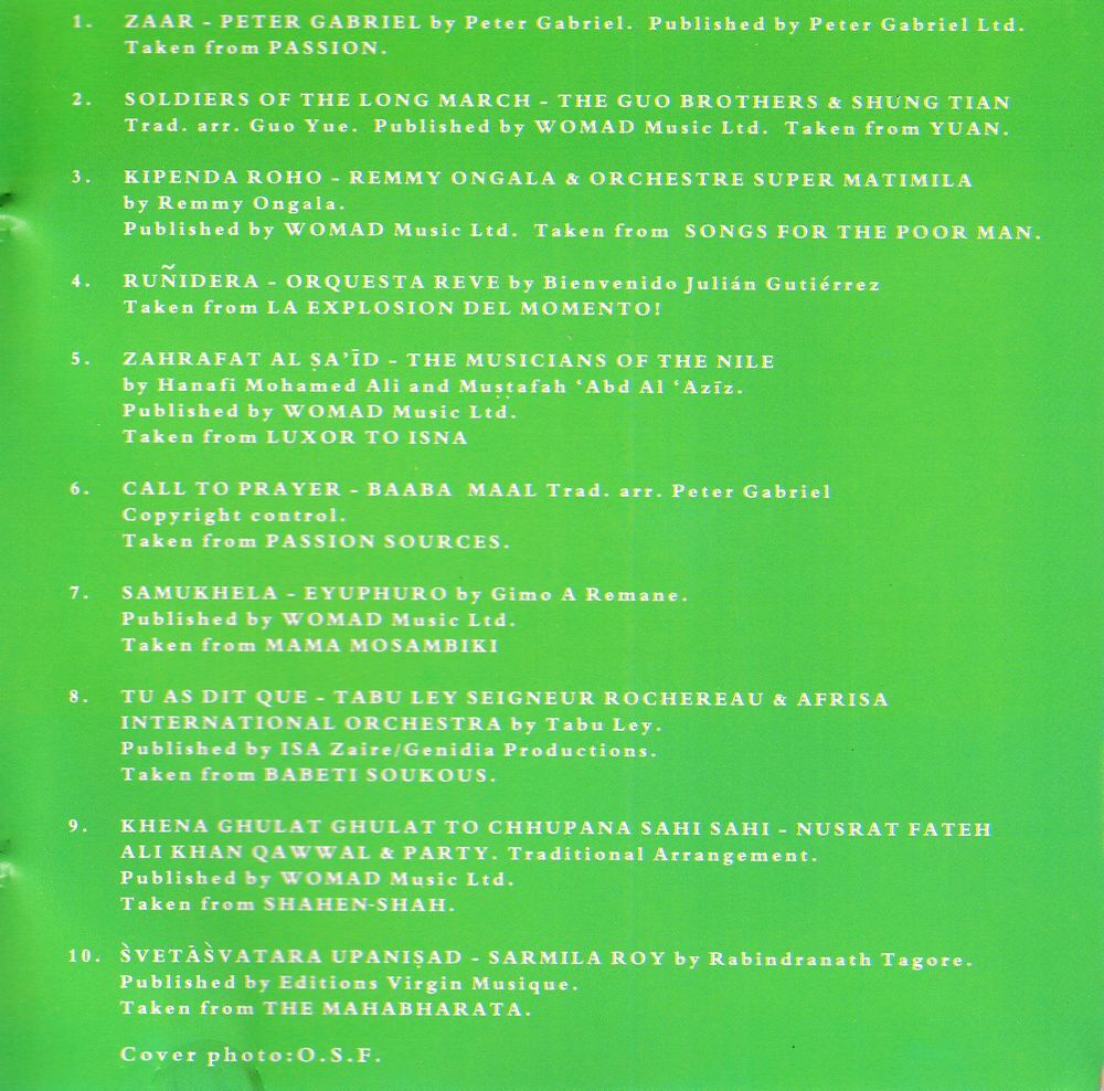 CD Un Autre Monde Musical Geo - Realworld Compilation CD et vinyles