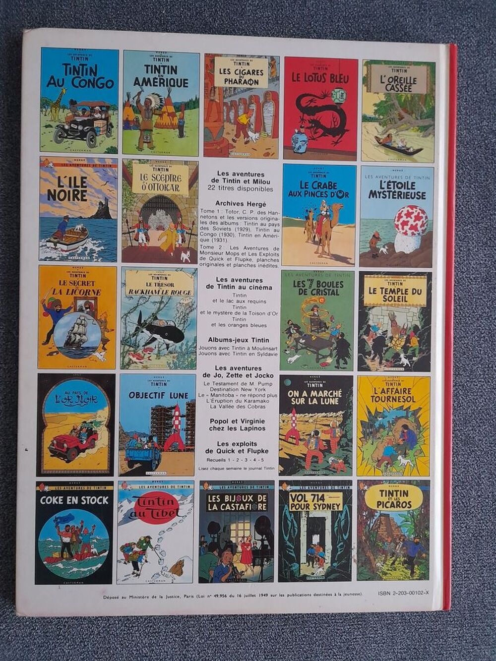 ALBUMS TINTIN Livres et BD
