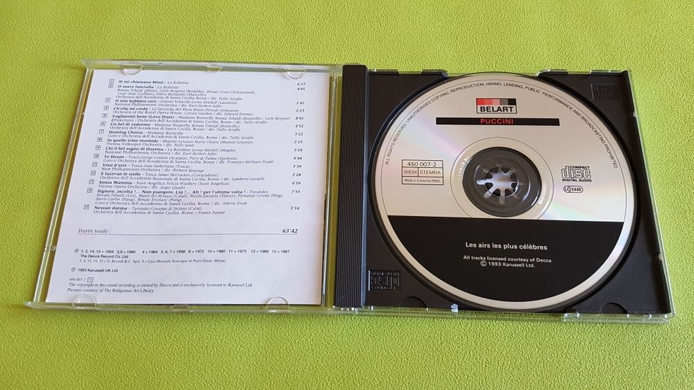 PUCCINI CD et vinyles