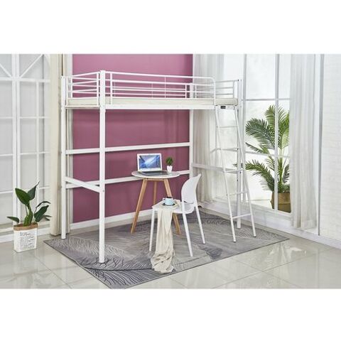 Lit mezzanine  Alora  - 90 x 190 cm - Blanc Antibes (06)