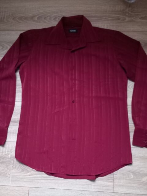 Chemise manches longues couleur bordeaux marque Cerrer T3 6 Villiers (86)