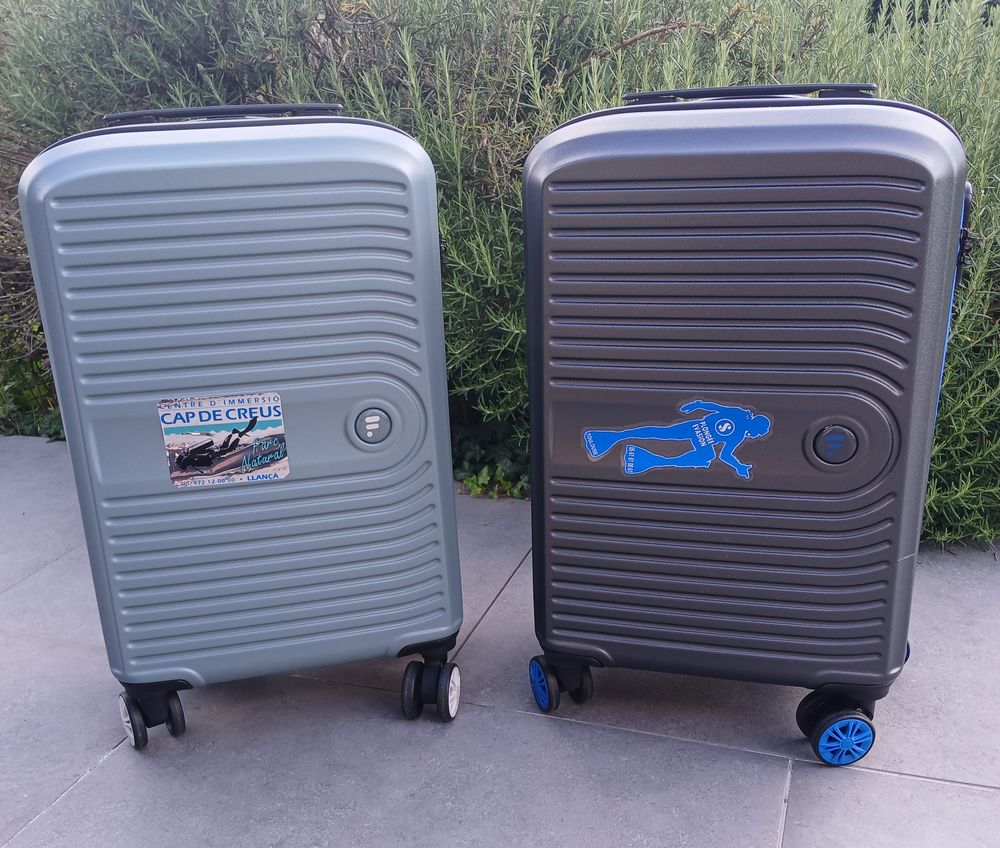 VALISE CABINE RIGIDE SUR ROULETTE 55 CM EN LOT DE 2 Maroquinerie