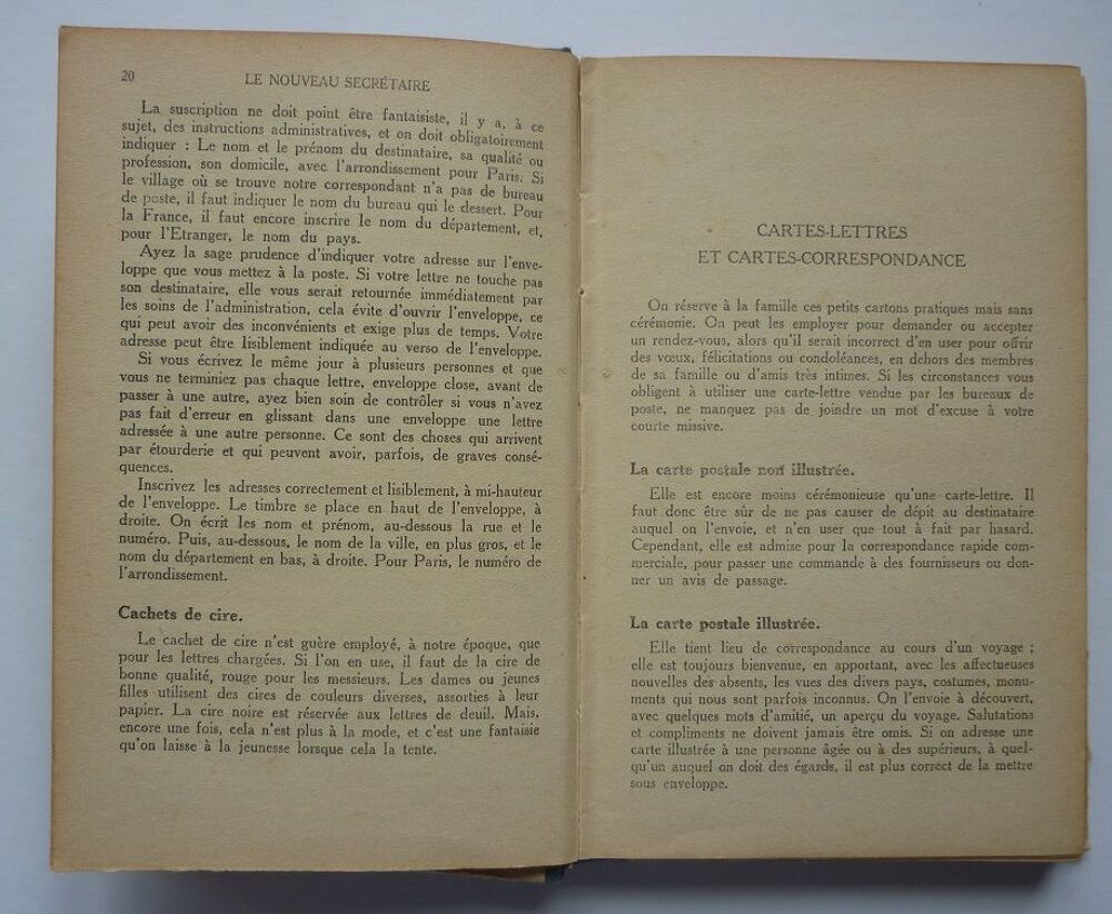 LE NOUVEAU SECR&Eacute;TAIRE Mod&egrave;les correspondances vintage 1941 Livres et BD