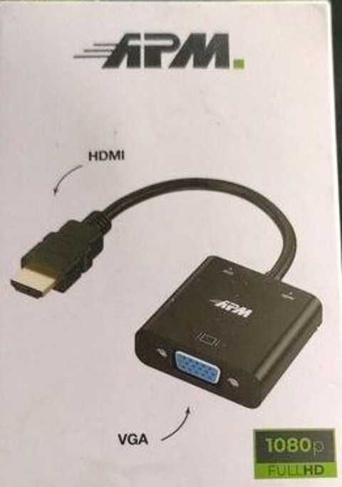 Convertisseur HDMI - VGA + cable VGA 10 Beauchamp (95)