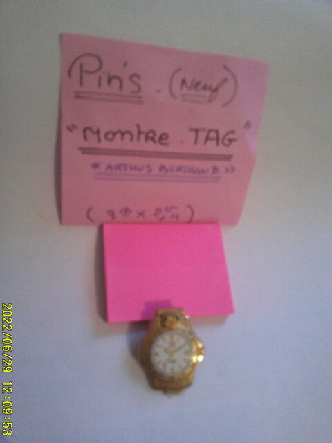 beau  PIN'S  -  de :   MONTRE  TAG ..   doré   15 Nontron (24)