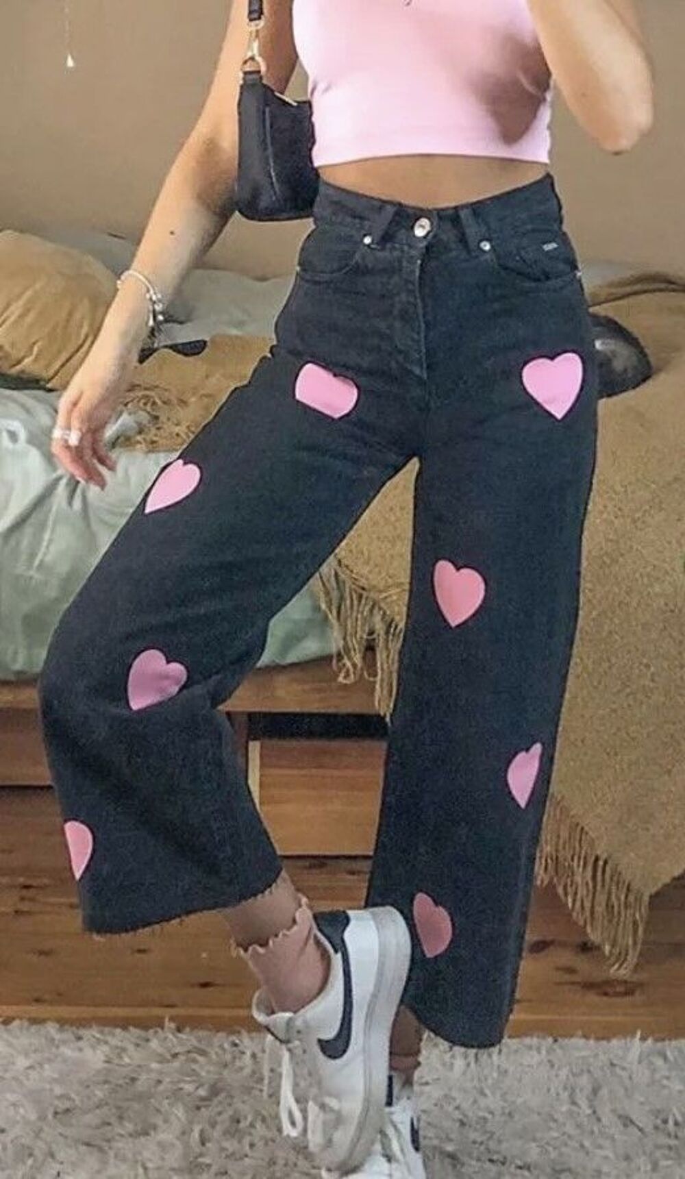 ?soyez originale avec ce pantalon coeurs Vêtements