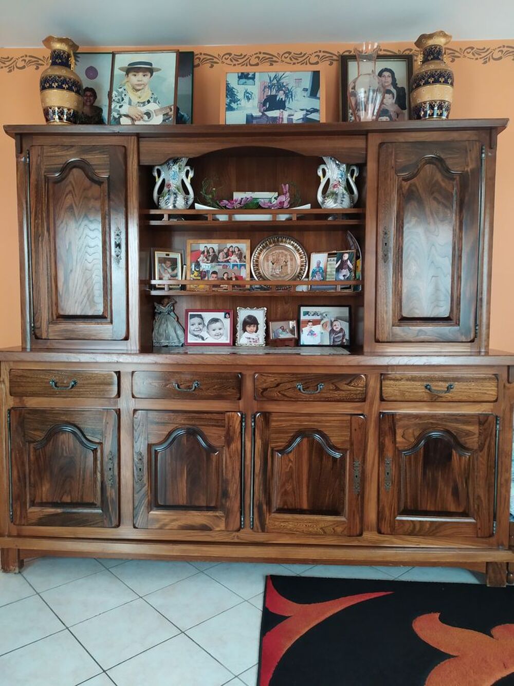 Buffet vaisselier ancien en ch&ecirc;ne Meubles
