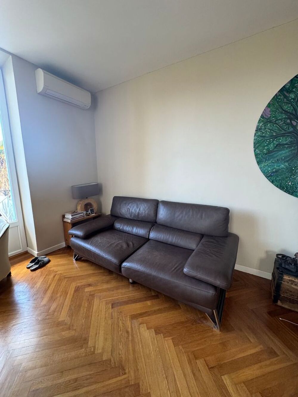 Canap&eacute; RocheBobois cuir marron Meubles