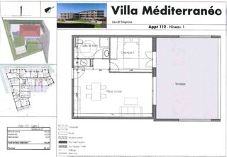 Vente Appartement sur plan : T2 de 50m² avec terrasse de 41,31m² Calvi