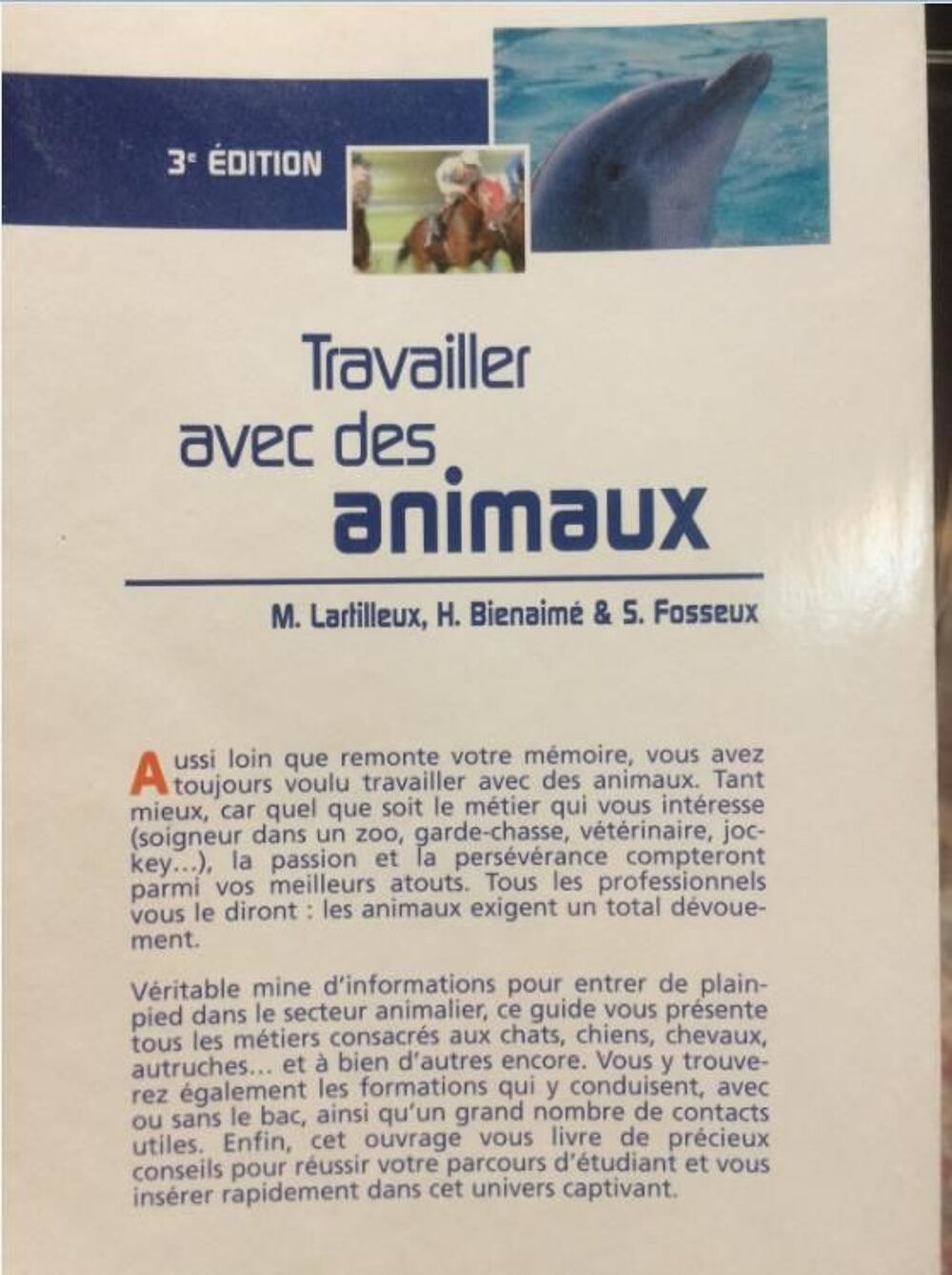 TRAVAILLER AVEC DES ANIMAUX Livres et BD