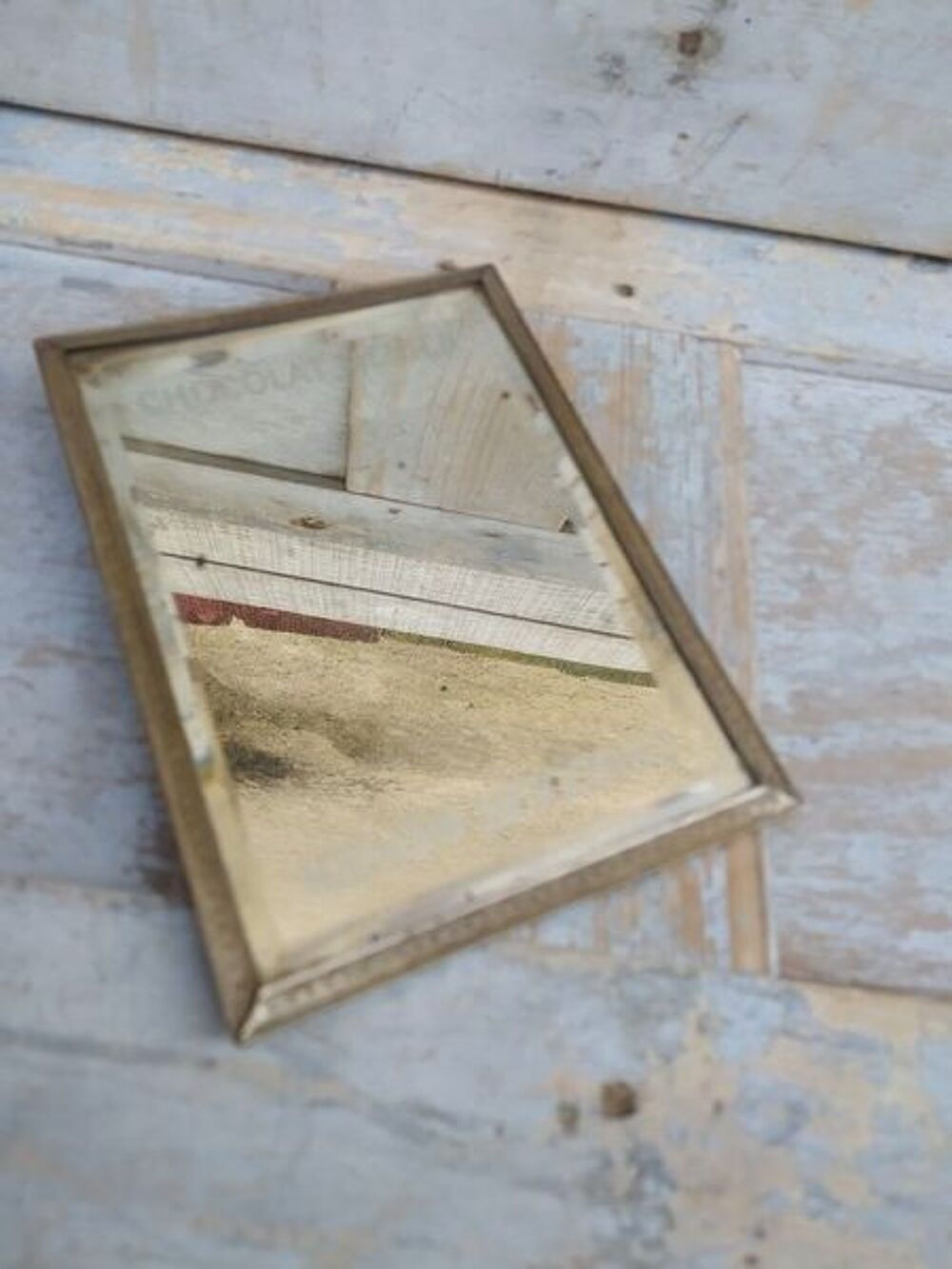 Ancien Miroir Publicitaire Chocolat Menier.
