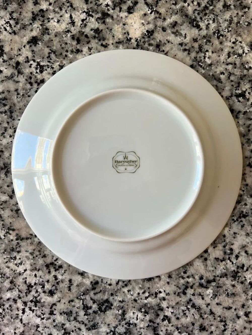 Service 6 assiettes &agrave; dessert Bareuther Bavaria. Porcelaine Décoration