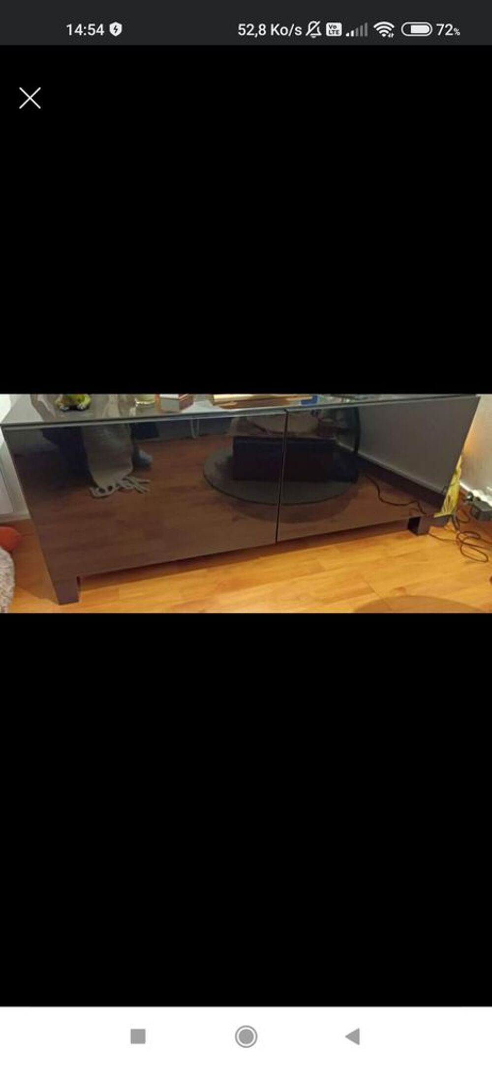 MEUBLE TV OU RANGEMENT NOIR BRUN IKEA Meubles