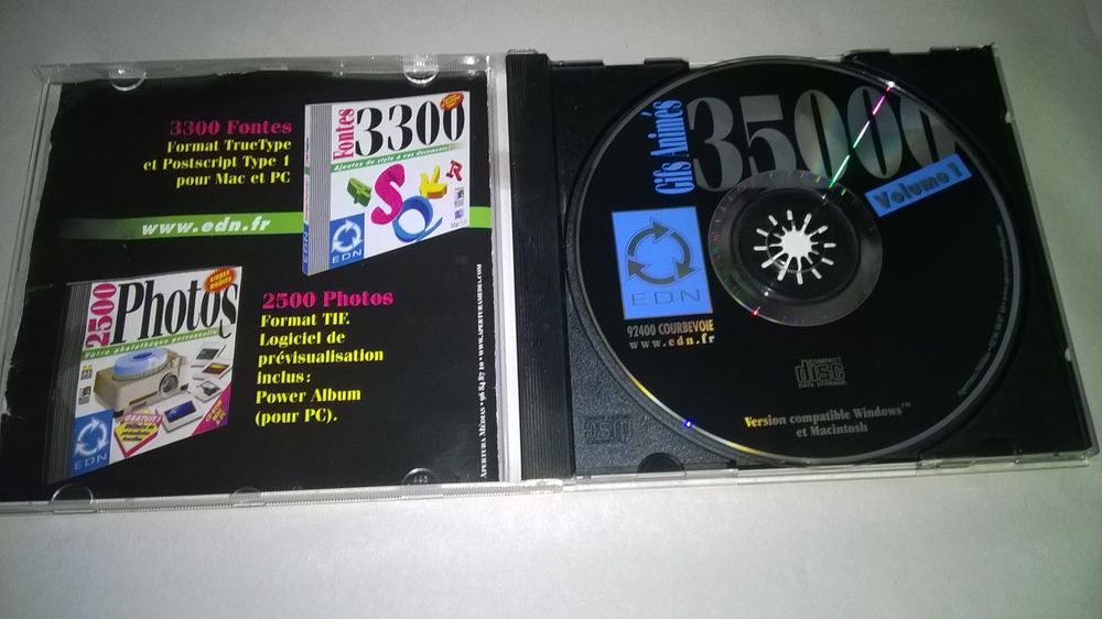 CD 35000
Gifs Animes
Excellent etat
Volume 1
Marque EDN
Matériel informatique