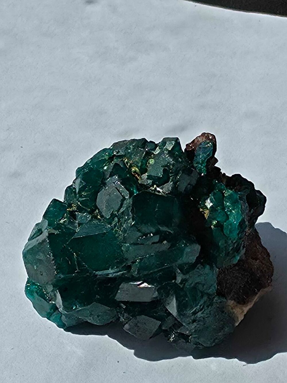 Min&eacute;ral Dioptase brute sur matrice-Katanga, RDC-16g 