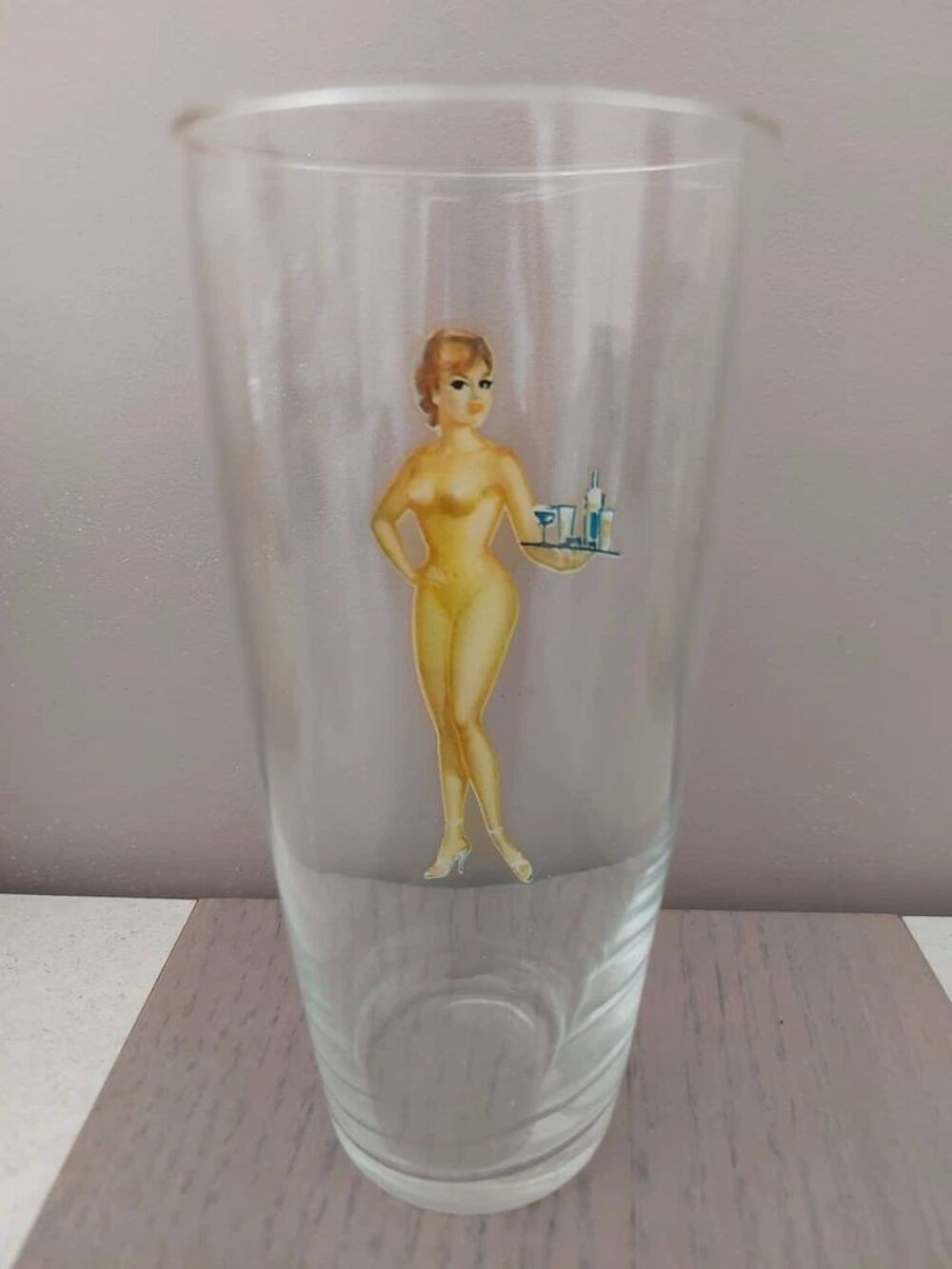 Verre vintage d&eacute;cor Pin-Up r&eacute;tro ? Ann&eacute;es 50/60 