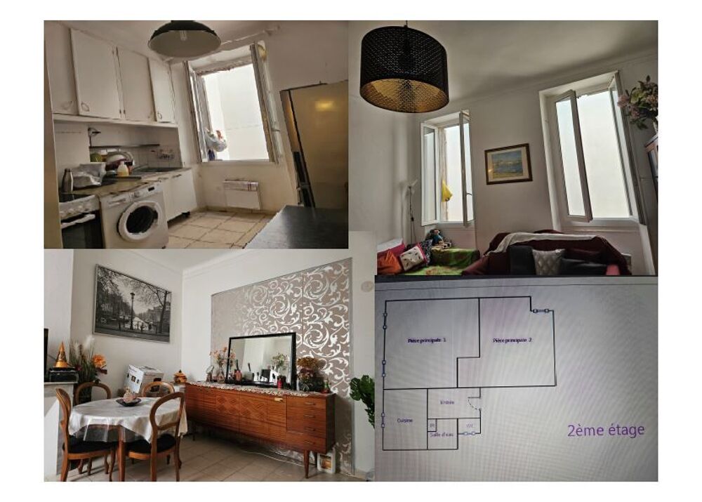 Vente Appartement gare St Charles appartement P2 de 40 M2 Marseille 3