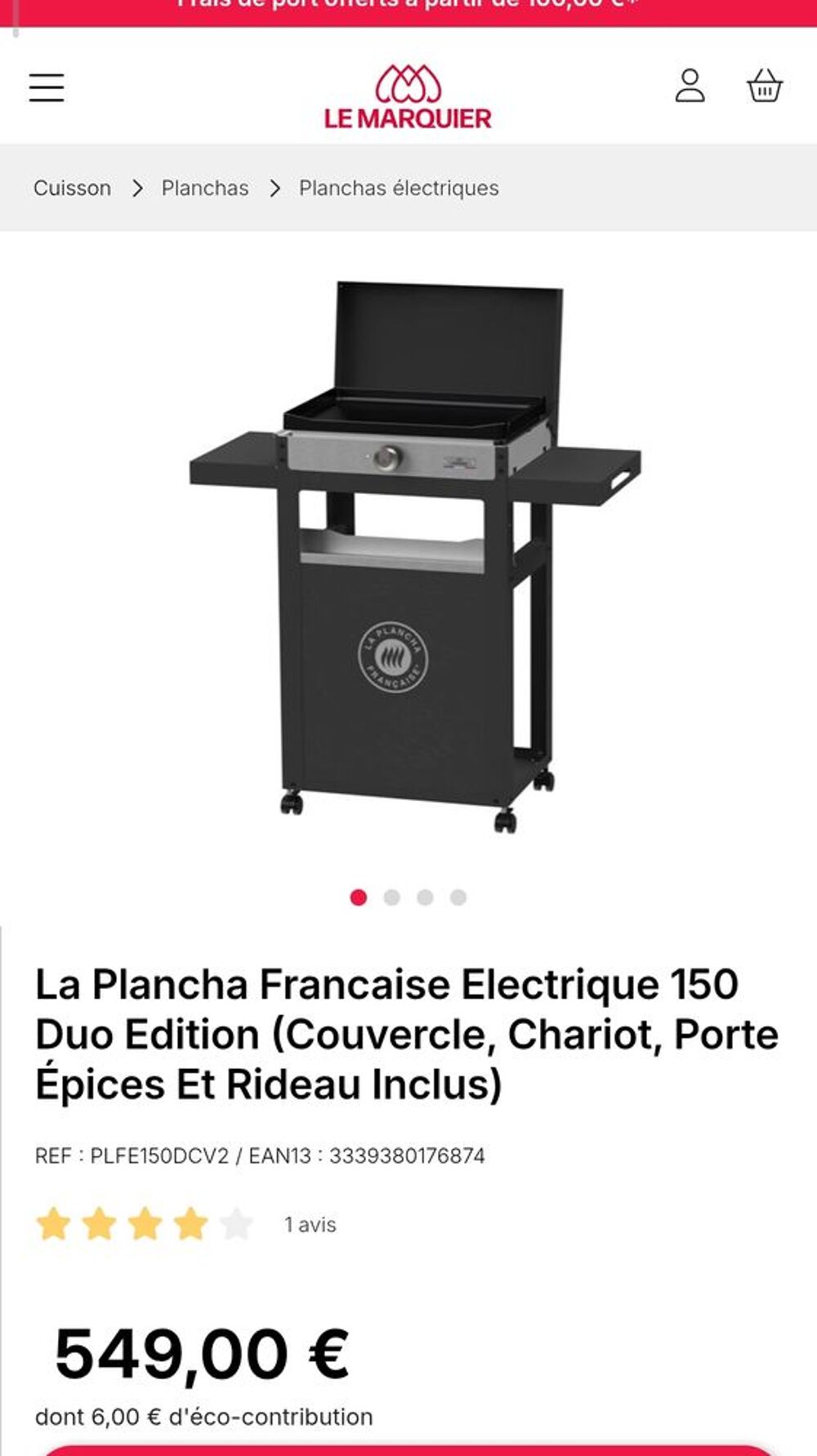 Plancha &eacute;lectrique marque le Marquier Jardin