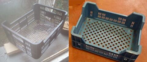 10 cagettes empilables / 25 cageots Europool 2 Beauchamp (95)