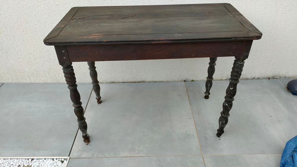 Table en bois rectangulaire ancienne Meubles