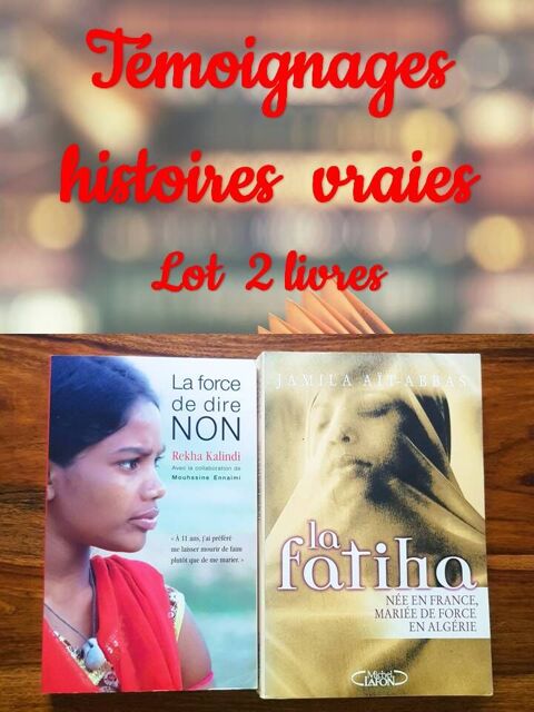 Témoignage, histoire vraie - Lot 2 livres 7 Bondoufle (91)