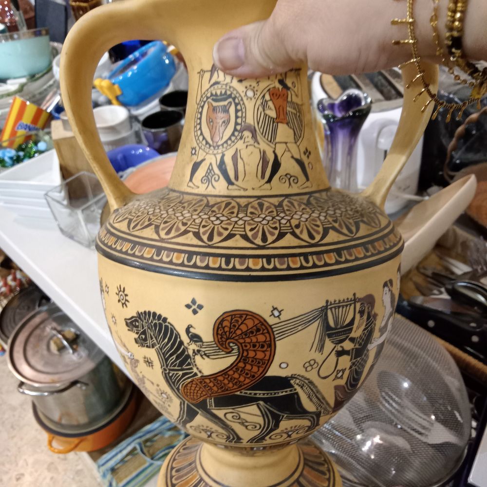 Vase amphore grec fait main en. Bon &eacute;tat Dcoration